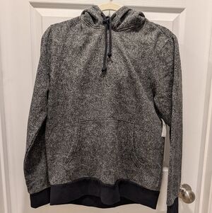 Old Navy Black and White Herringbone Men's Hoodie